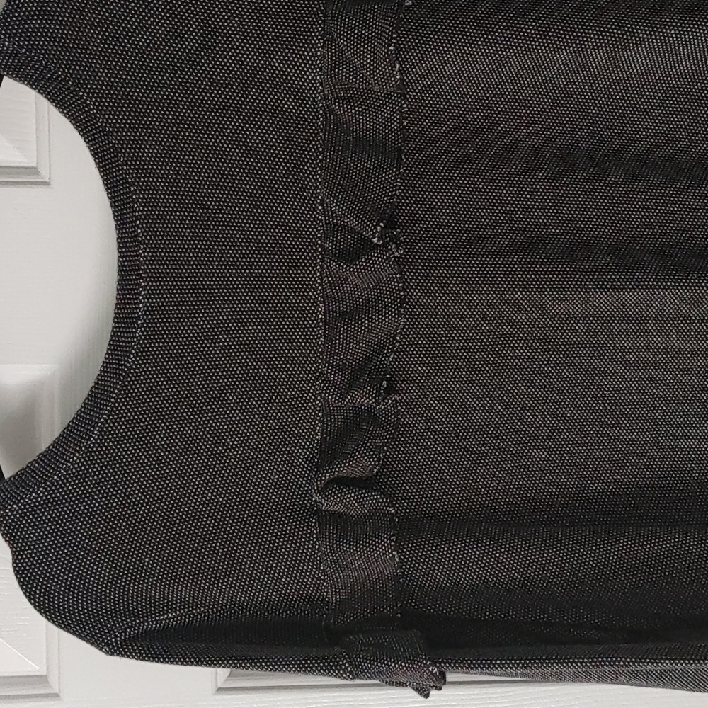 SALE 2/$12 Ava & Viv Black Long Sleeve Top with Ruffle Accent Womens 3X Rosette - Picture 3 of 8